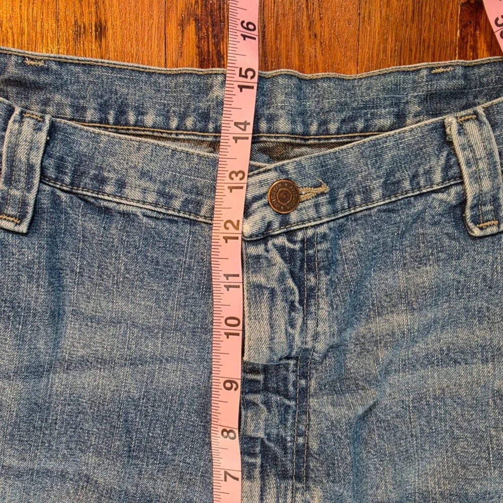 Wrangler‎ Mens Carpenter Denim Shorts Blue Medium Wash Work Worn 64WC4AI Size 40